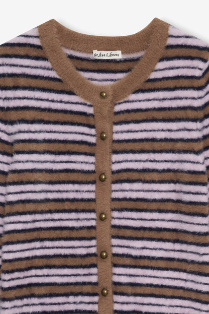 Nora Striped Cardigan Blue - For Love & Lemons
