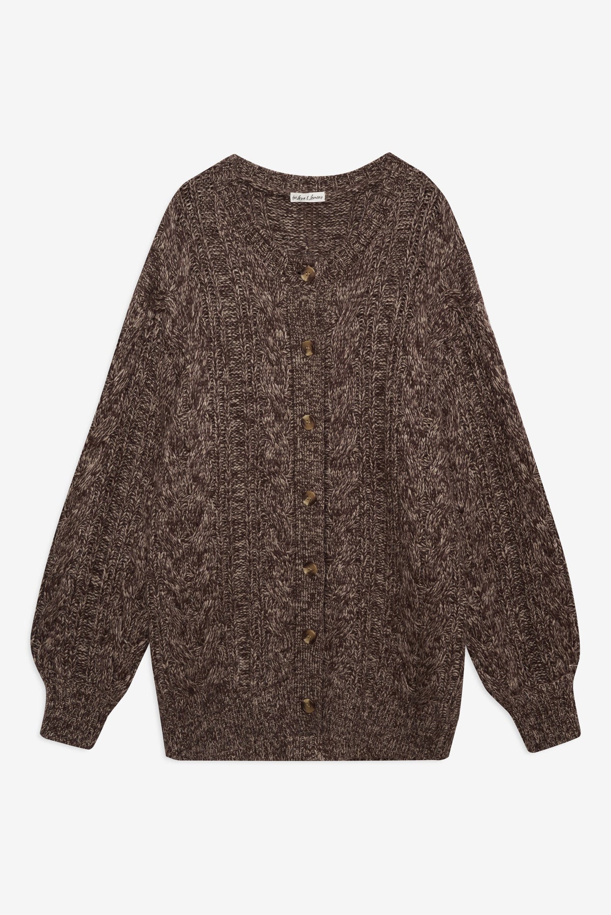 Nathalie Knit Oversized Cardigan Brown - For Love & Lemons