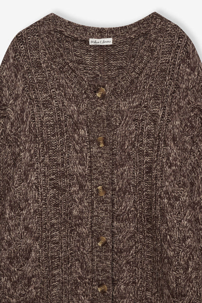 Nathalie Knit Oversized Cardigan Brown - For Love & Lemons