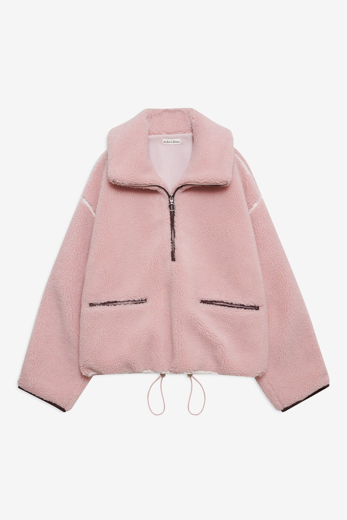 Melody Pullover Sherpa Jacket Pink - For Love & Lemons