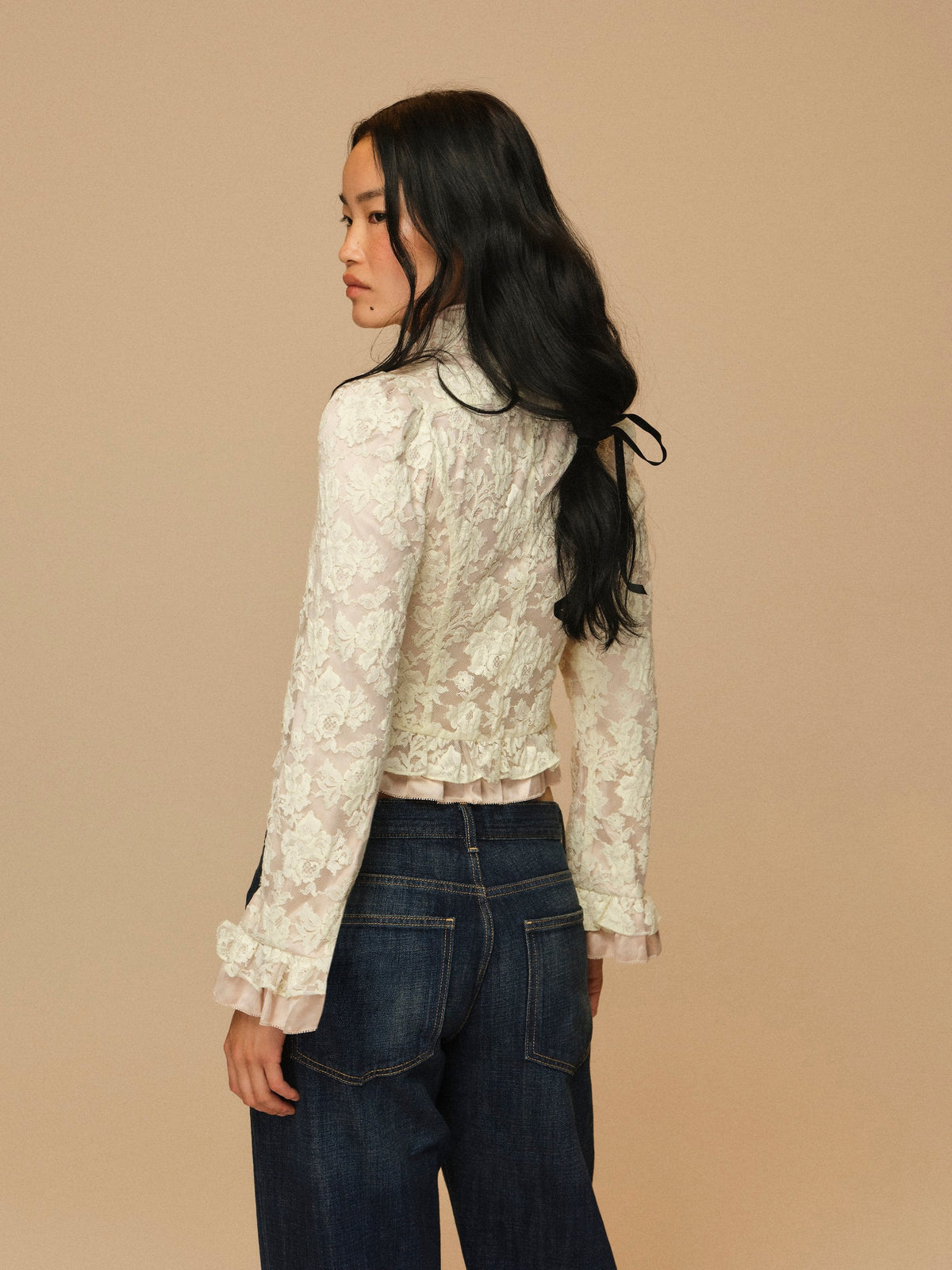 Victorian Lace Military Jacket Cream - For Love & Lemons