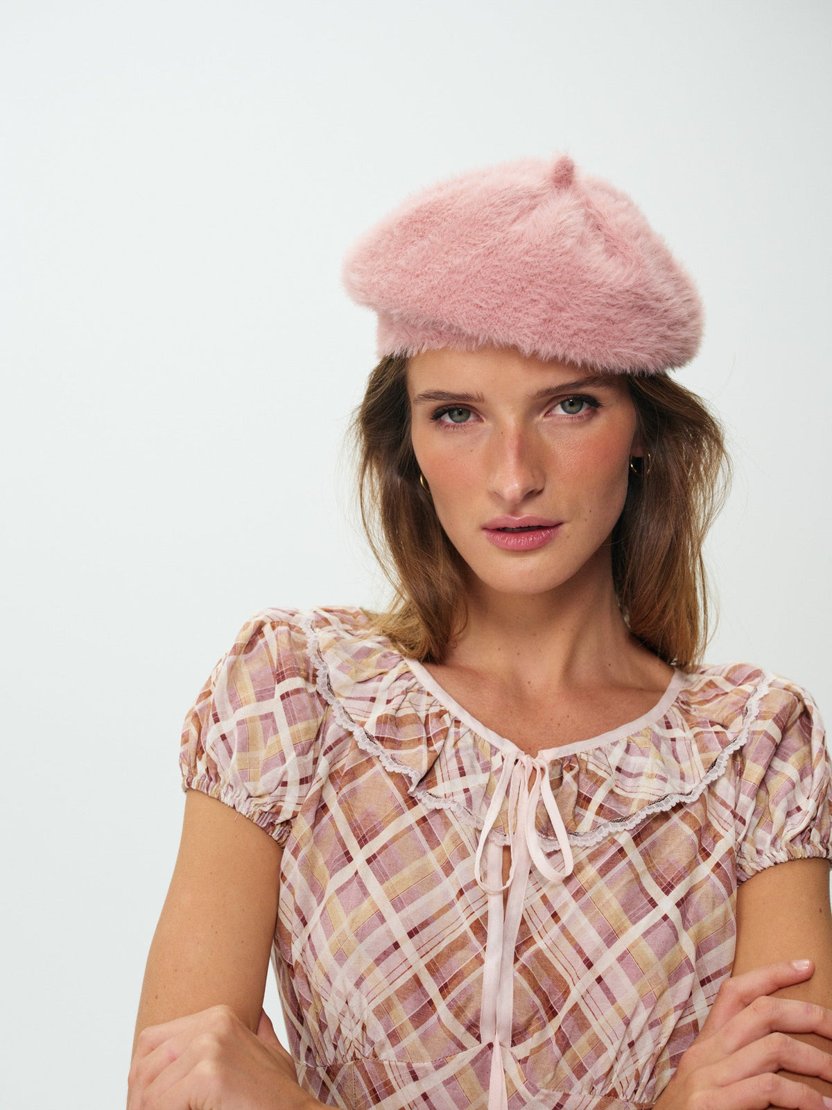 Haley Beret Dusty Rose - For Love & Lemons