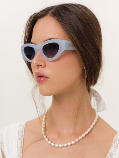 Lucy Cat-Eye Sunglasses Blue - For Love & Lemons