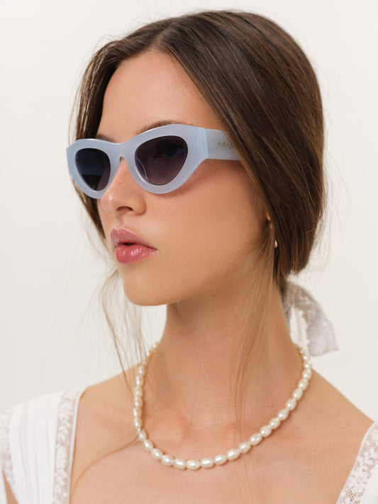 Lucy Cat-Eye Sunglasses Blue - For Love & Lemons