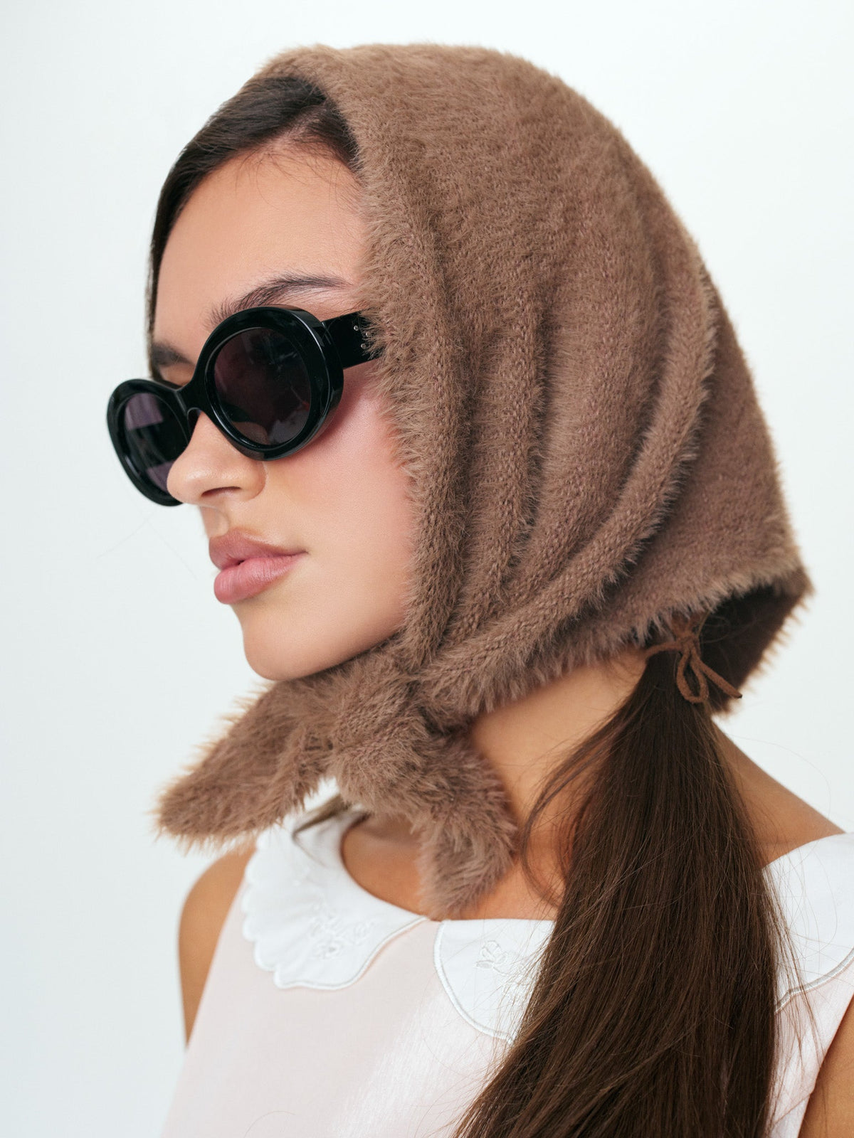 Haley Knit Headscarf Brown - For Love & Lemons
