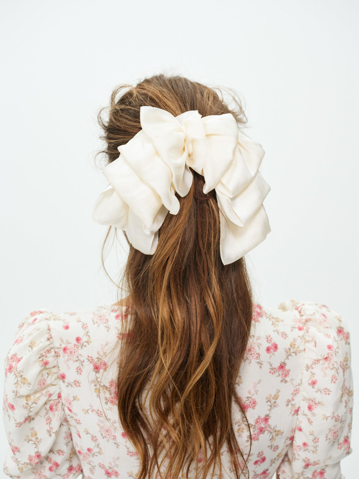 Amber Satin Hair Bow Cream - For Love & Lemons