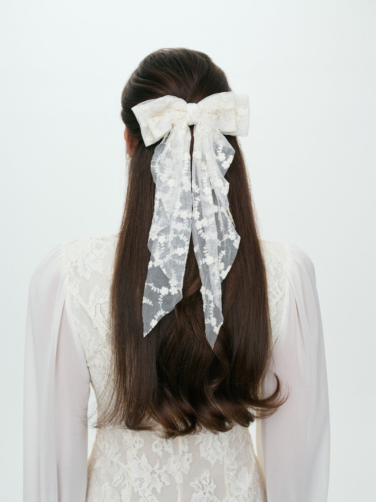 Camille Lace Hair Bow Cream - For Love & Lemons
