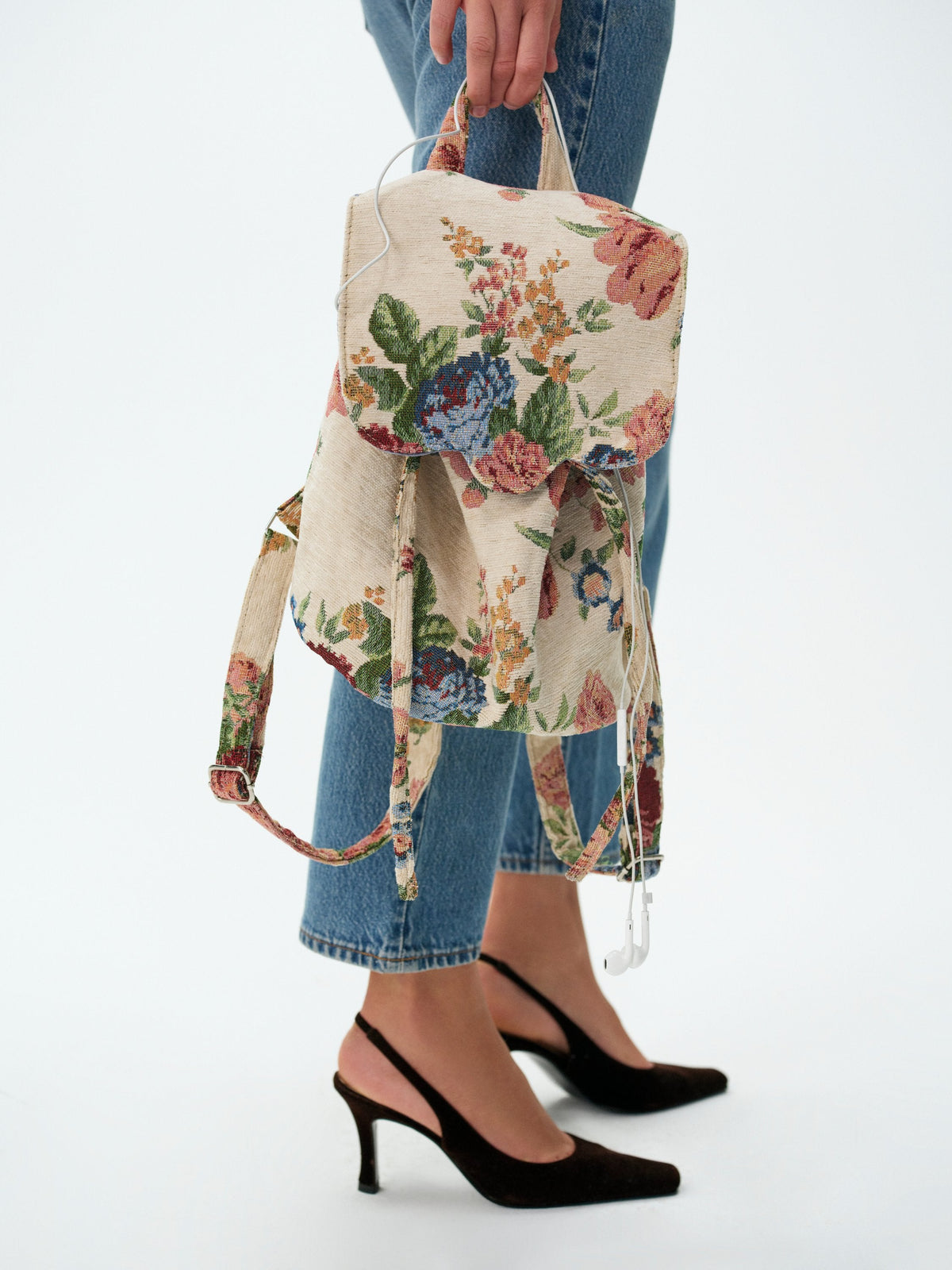 Betsy Floral Backpack Cream - For Love & Lemons