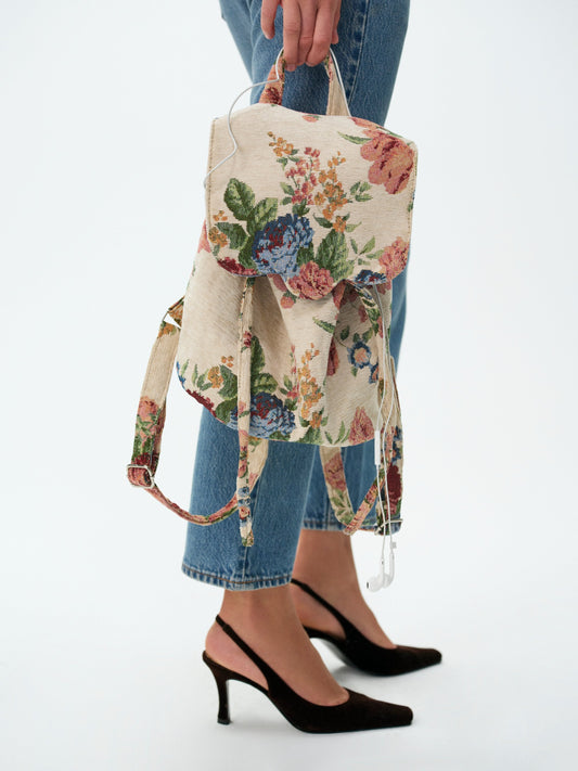 Betsy Floral Backpack Cream - For Love & Lemons