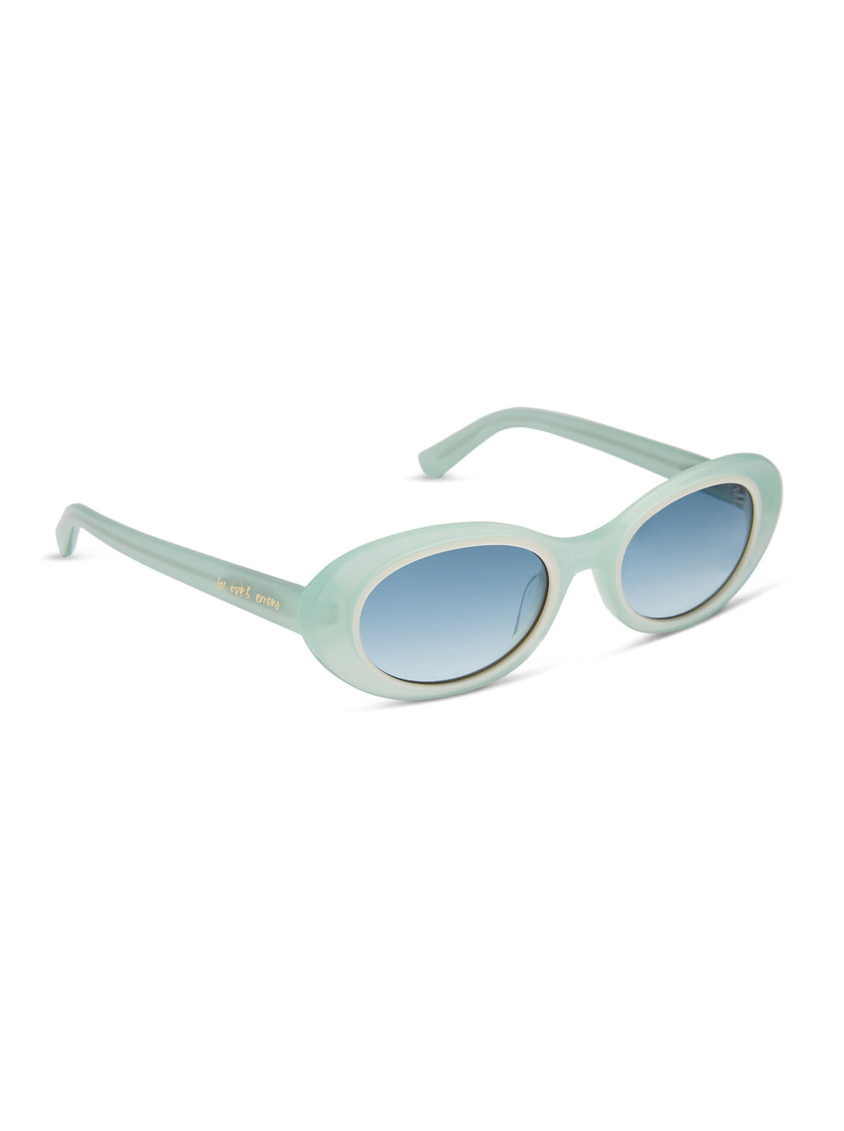 Sabrina Oval Sunglasses Green - For Love & Lemons