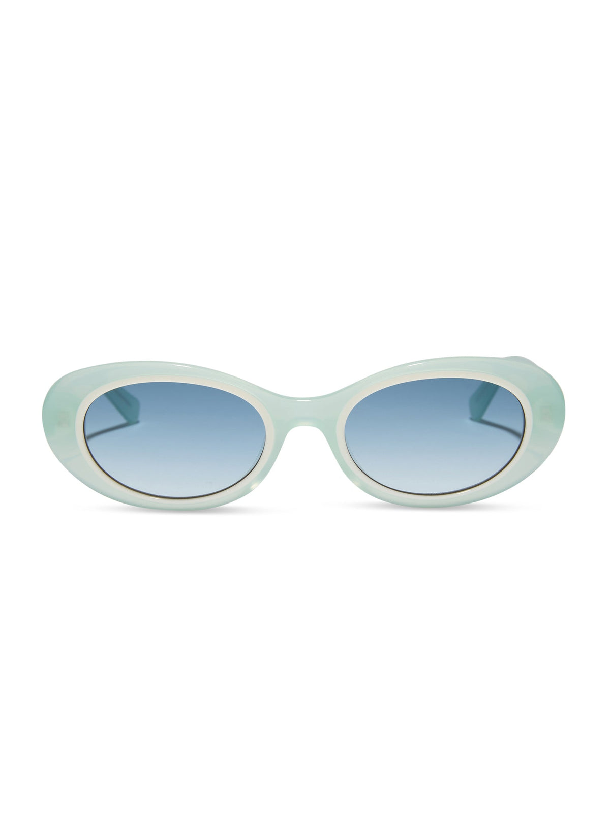 Sabrina Oval Sunglasses Green - For Love & Lemons