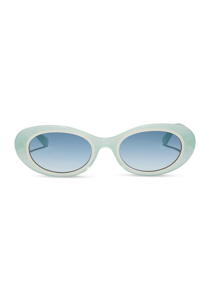 Sabrina Oval Sunglasses Green - For Love & Lemons