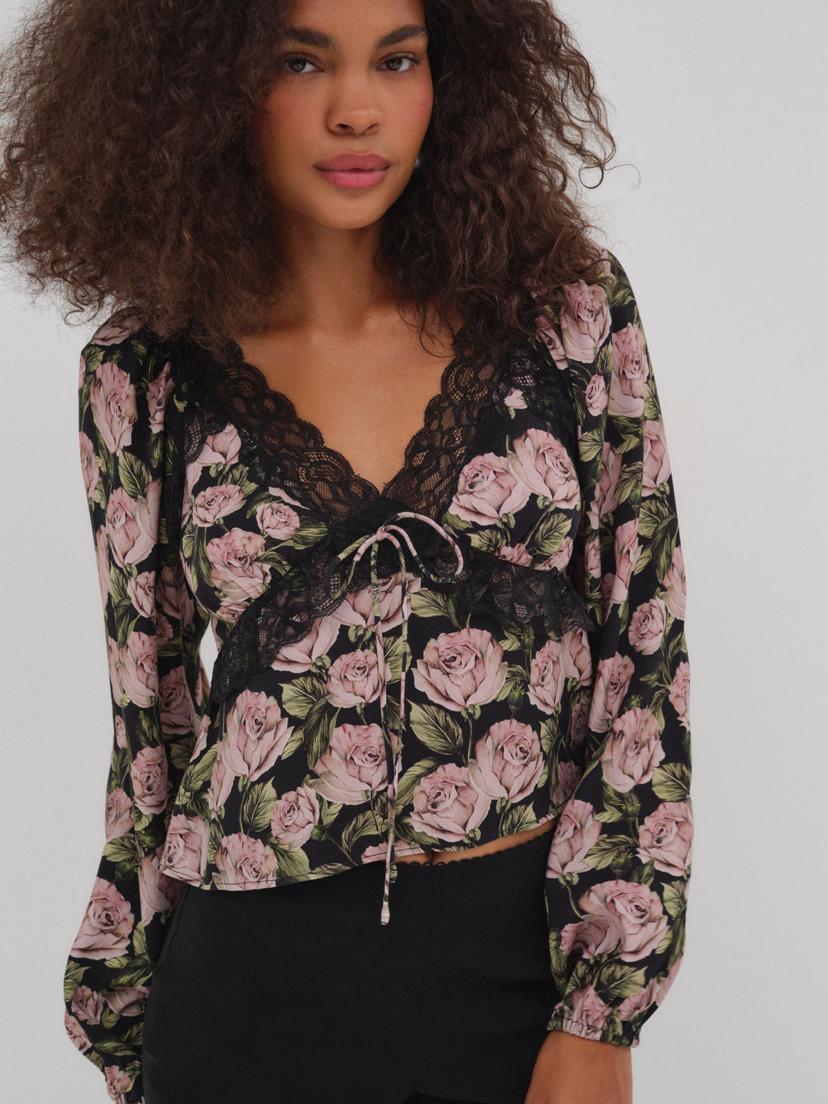 Clarisse Blouse Black - For Love & Lemons