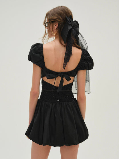 Mckenna Mini Dress Black - For Love & Lemons