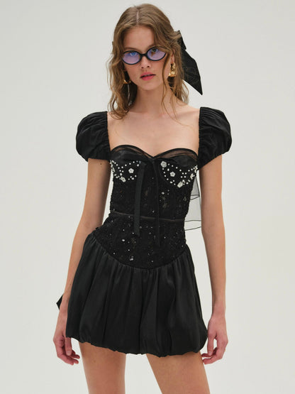 Mckenna Mini Dress Black - For Love & Lemons