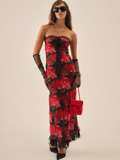 Dark Romance Maxi Dress Red - For Love & Lemons