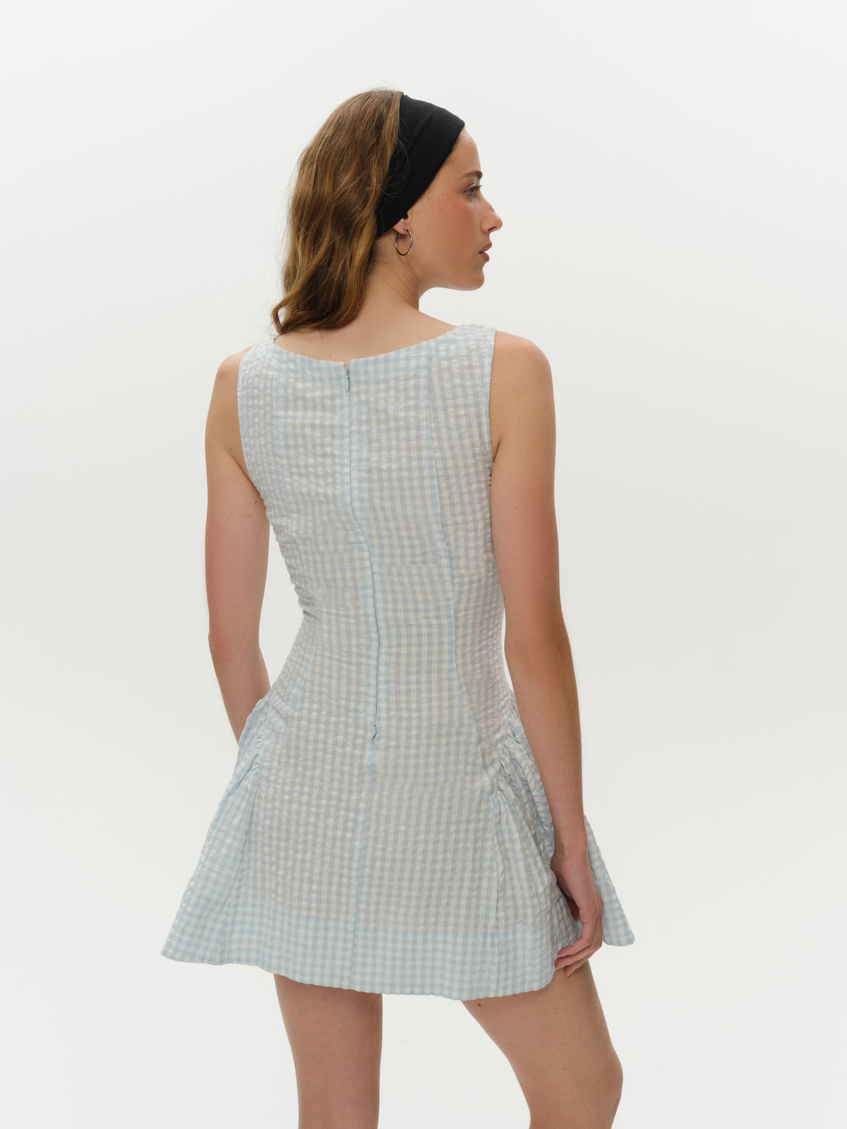 Scotch Bonnet Gingham Mini Dress Blue - For Love & Lemons