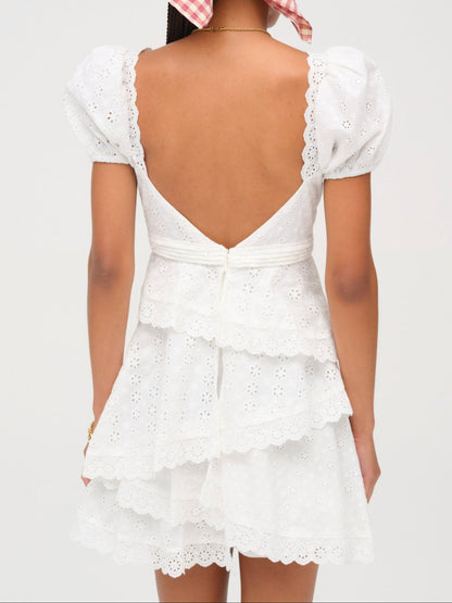 Rosalyn Mini Dress White - For Love & Lemons