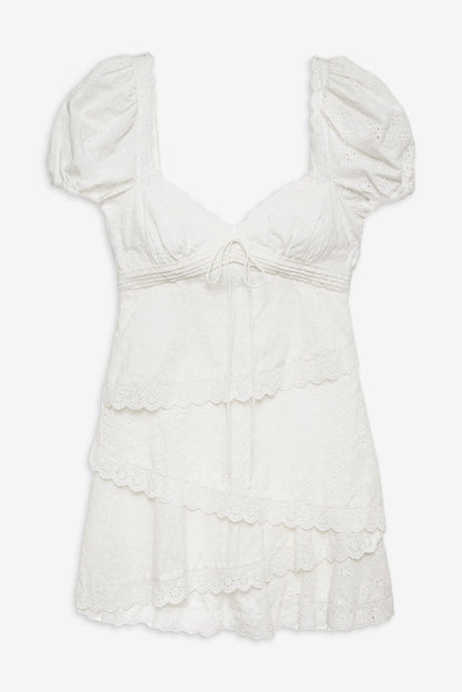 Rosalyn Mini Dress White - For Love & Lemons