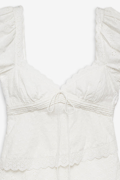 Rosalyn Mini Dress White - For Love & Lemons
