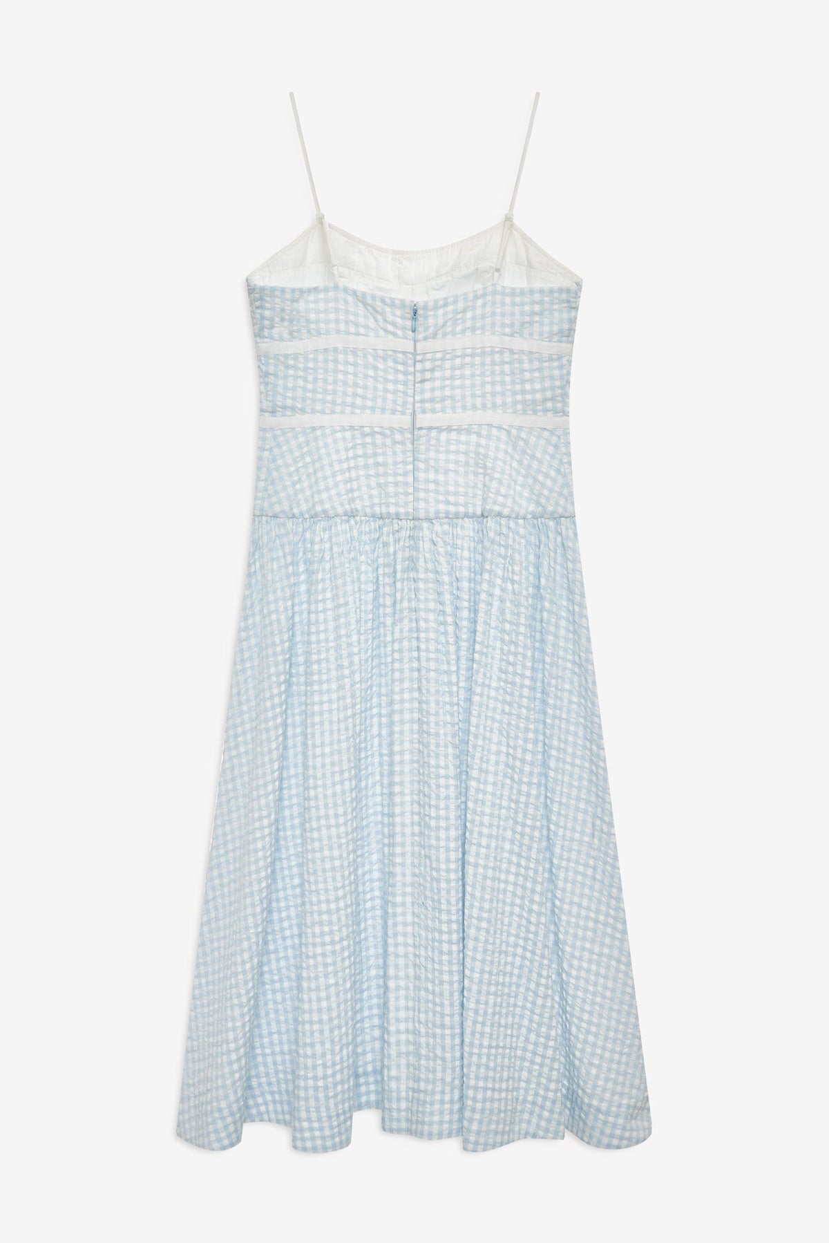 Georgia Gingham Midi Dress Blue - For Love & Lemons