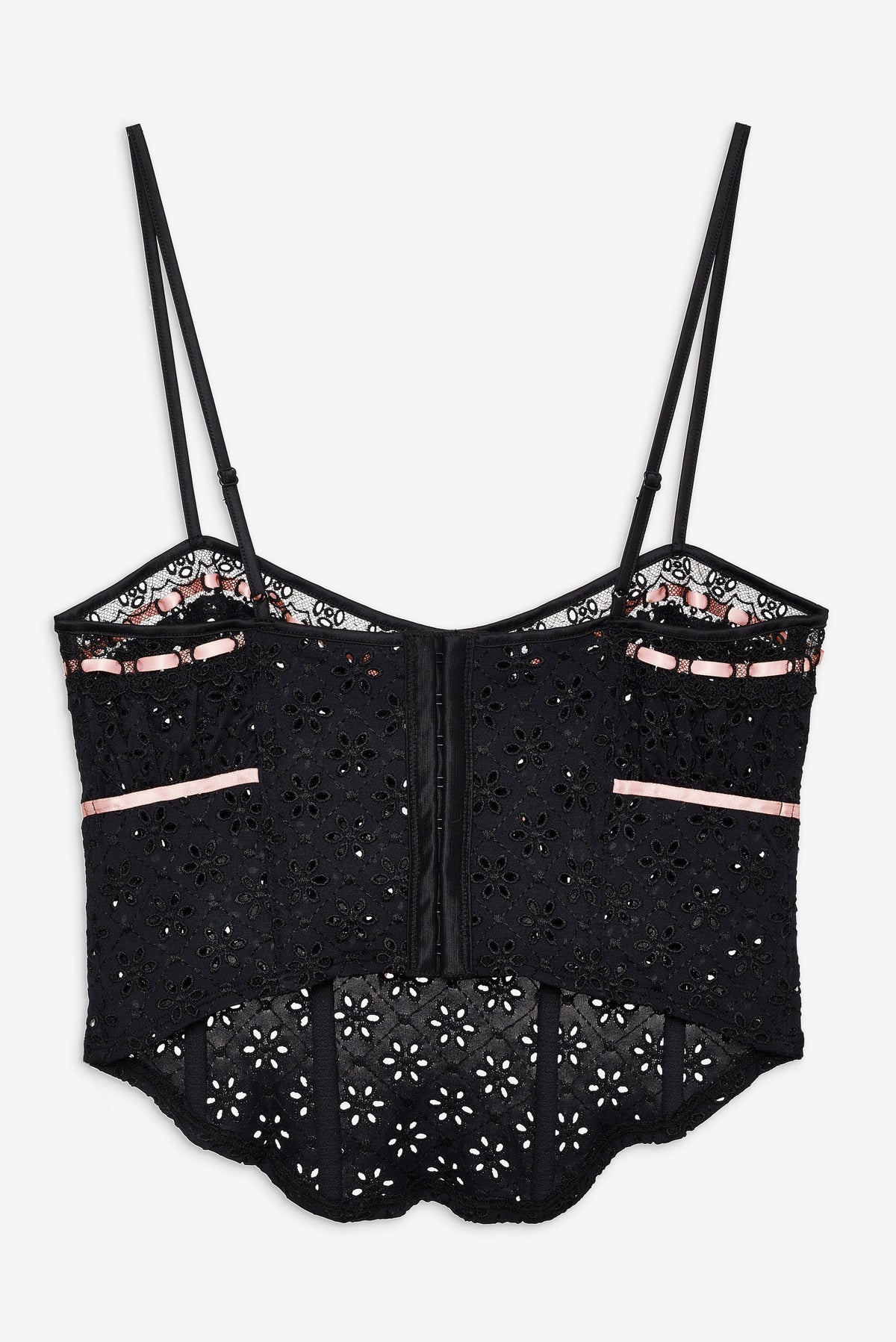 Elena Eyelet Bustier Black - For Love & Lemons