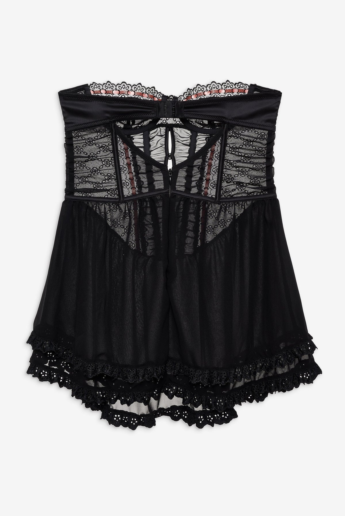 Elena Eyelet Slip Dress Black - For Love & Lemons