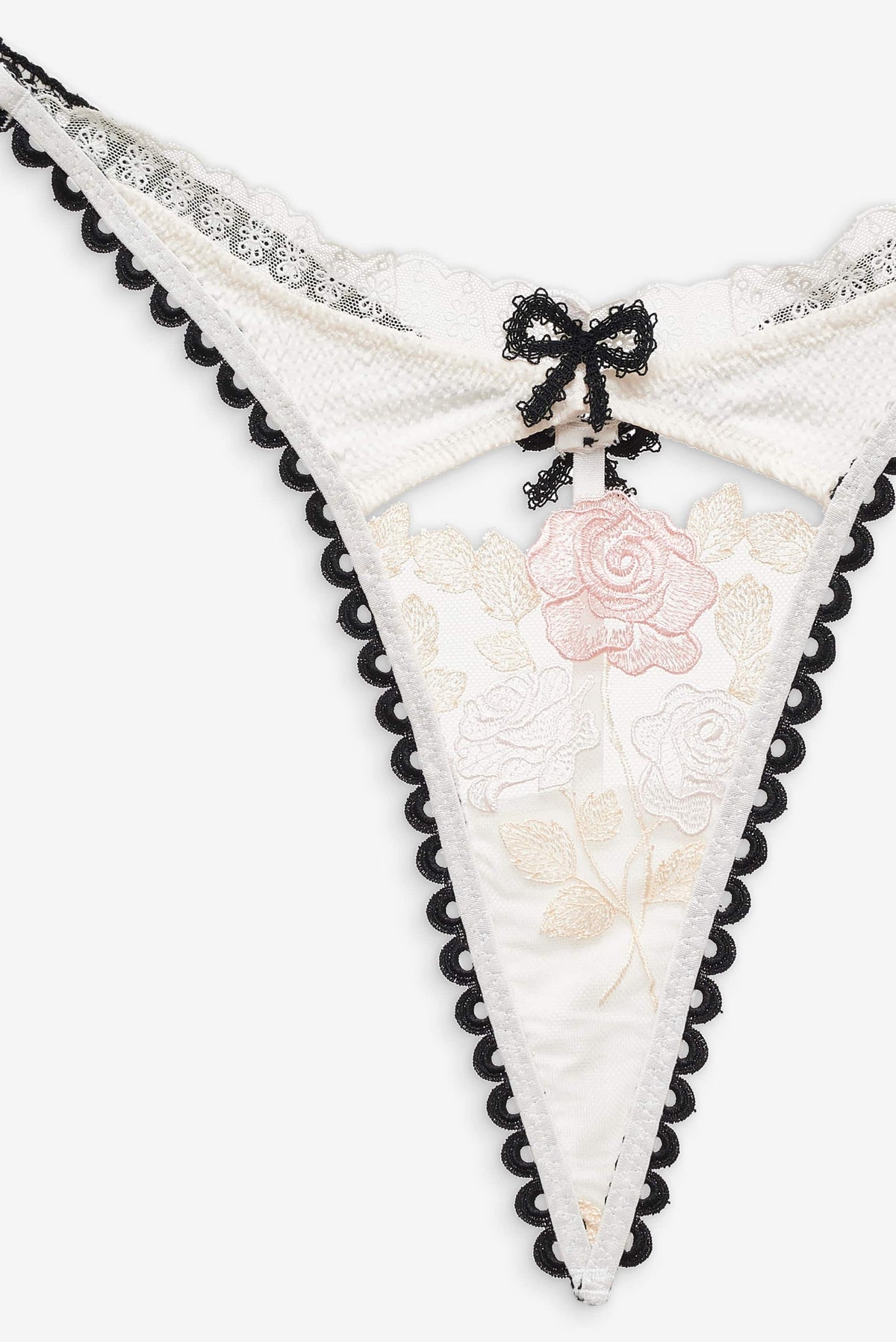 Evie Floral Thong Panty Cream - For Love & Lemons