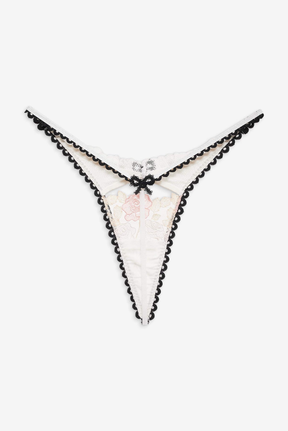 Evie Floral Thong Panty Cream - For Love & Lemons