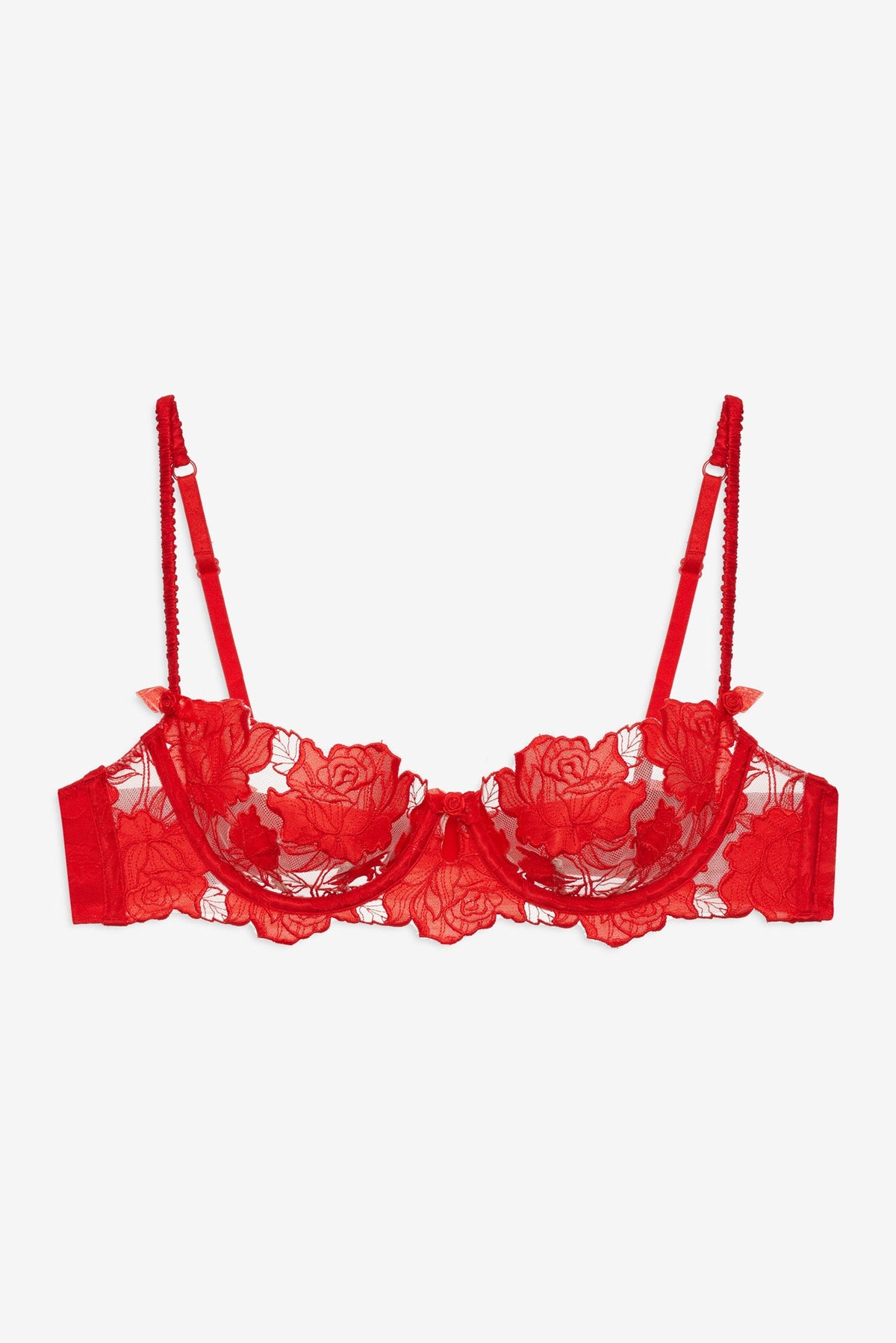 Love is a Rose Underwire Bra Red - For Love & Lemons