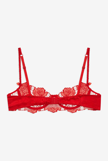 Love is a Rose Underwire Bra Red - For Love & Lemons
