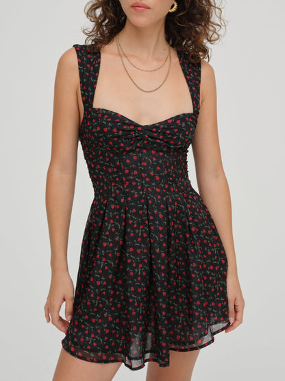 August Mini Dress Black - For Love & Lemons