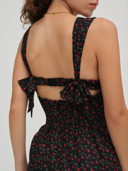 August Mini Dress Black - For Love & Lemons