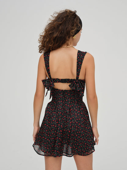 August Mini Dress Black - For Love & Lemons