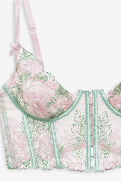 Love Story Bustier Green - For Love & Lemons
