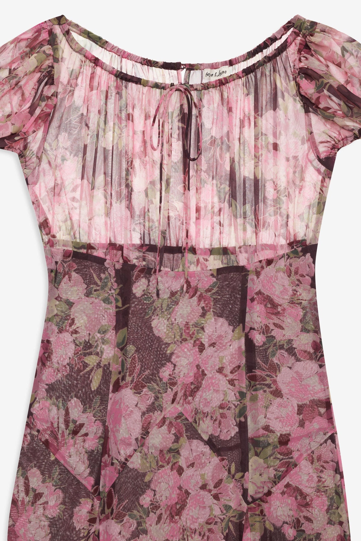 Adeline Floral Midi Dress Brown - For Love & Lemons