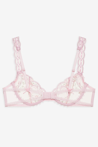 Ily Embroidered Underwire Bra Pink - For Love & Lemons