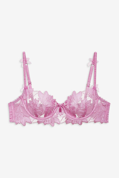 Maye Embroidered Underwire Bra Pink - For Love & Lemons