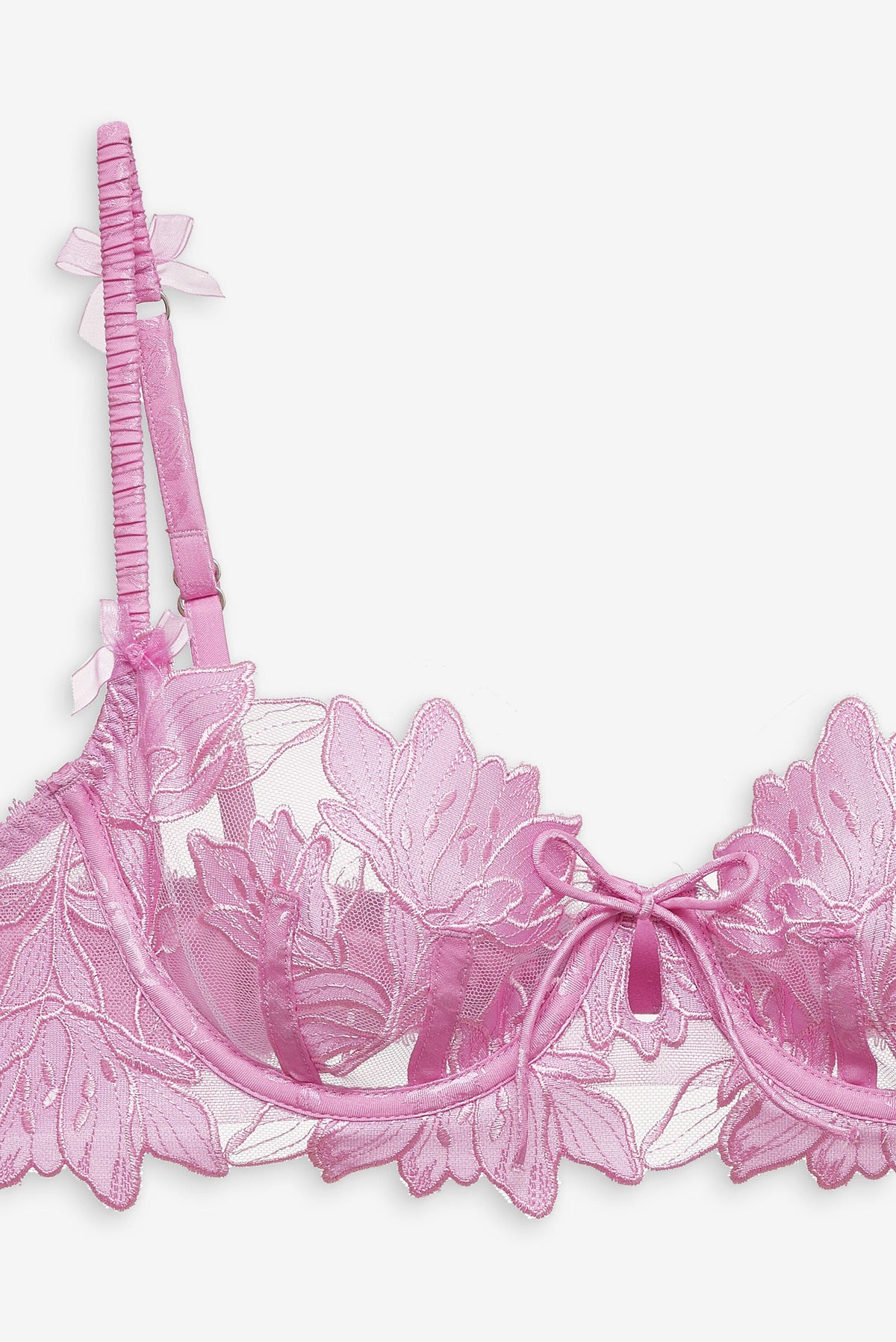 Maye Embroidered Underwire Bra Pink - For Love & Lemons