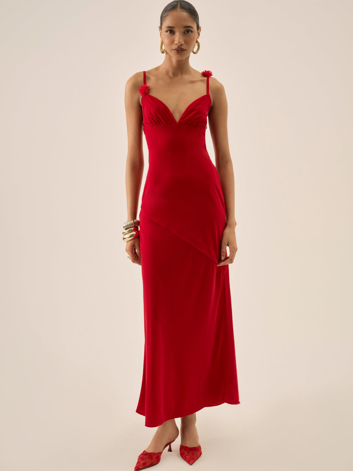 Huda Maxi Dress Red - For Love & Lemons
