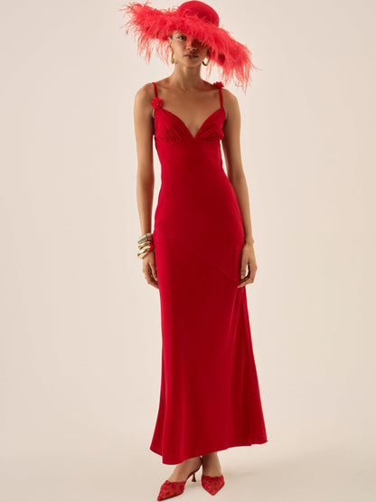 Huda Maxi Dress Red - For Love & Lemons
