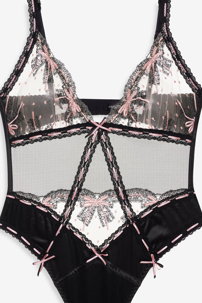 Love Letters Bodysuit Black - For Love & Lemons