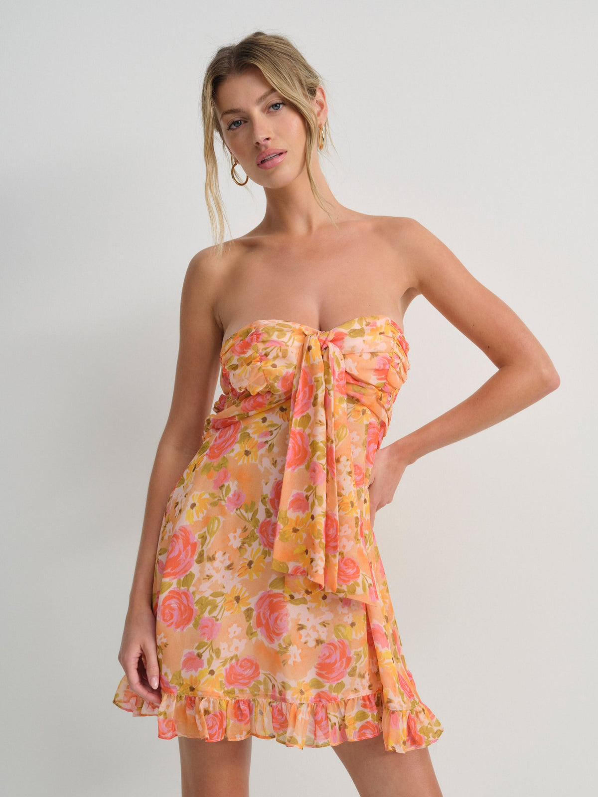 Teagan Mini Dress Yellow - For Love & Lemons