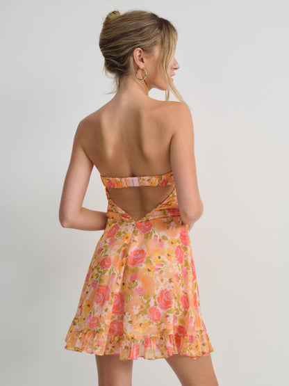 Teagan Mini Dress Yellow - For Love & Lemons