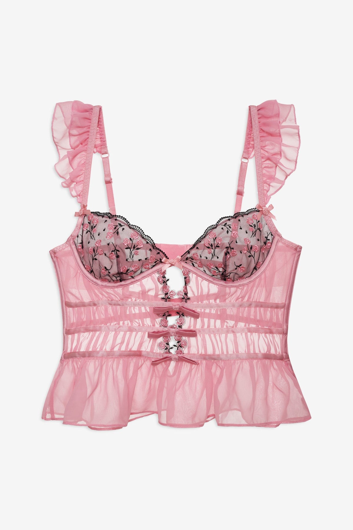 Rose Cluster Bustier Pink - For Love & Lemons