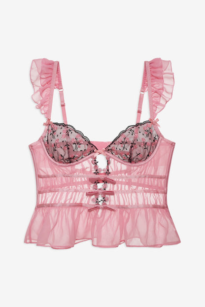 Rose Cluster Bustier Pink - For Love & Lemons