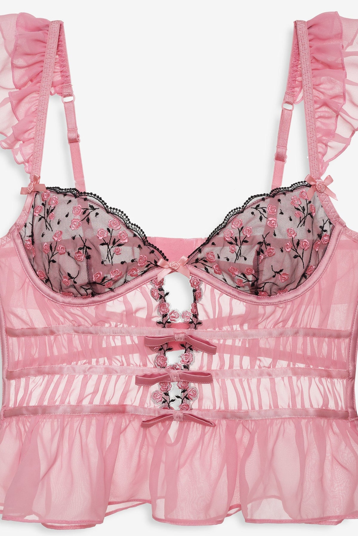 Rose Cluster Bustier Pink - For Love & Lemons