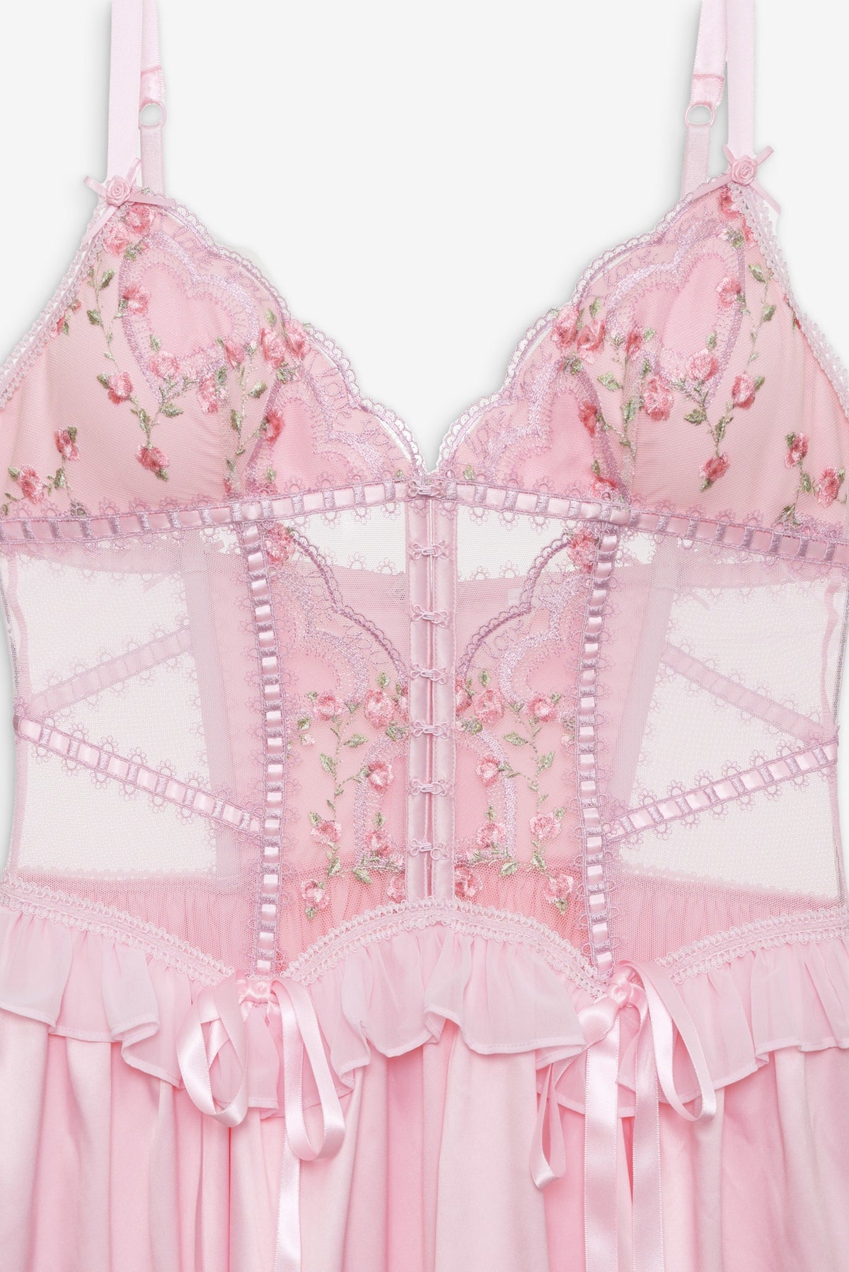Ily Embroidered Slip Dress Pink - For Love & Lemons