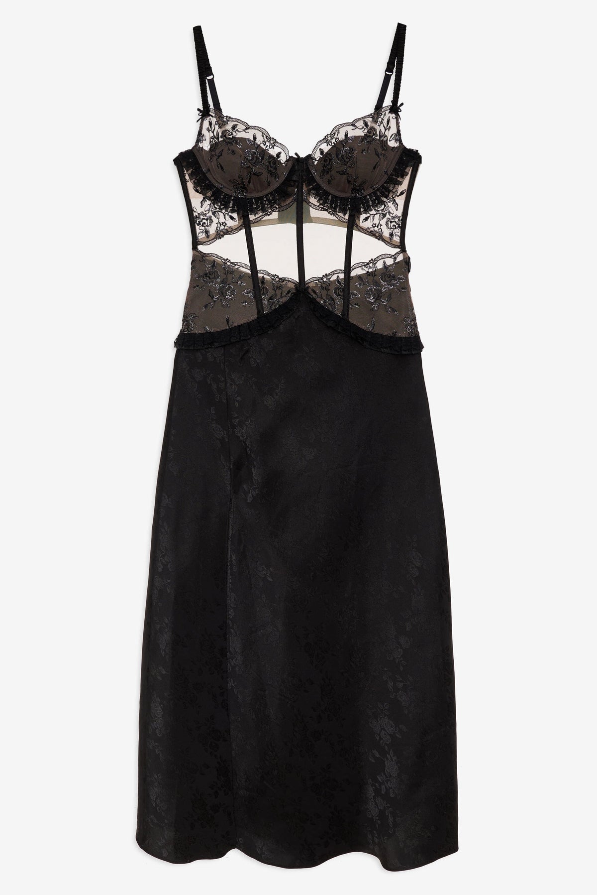 Sonia Maxi Slip Dress Black - For Love & Lemons