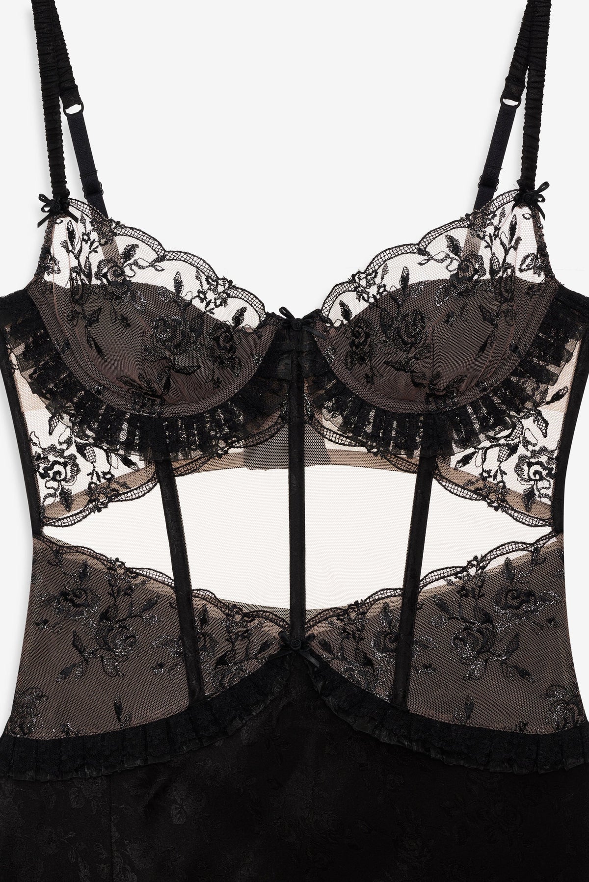 Sonia Maxi Slip Dress Black - For Love & Lemons